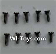 Wltoys 24438 Parts-24438-0202 Round-Head Self-tapping screws(10pcs)-M1.4x4,1/24 Wltoys 24438 RC Car Spare Parts Replacement Accessories